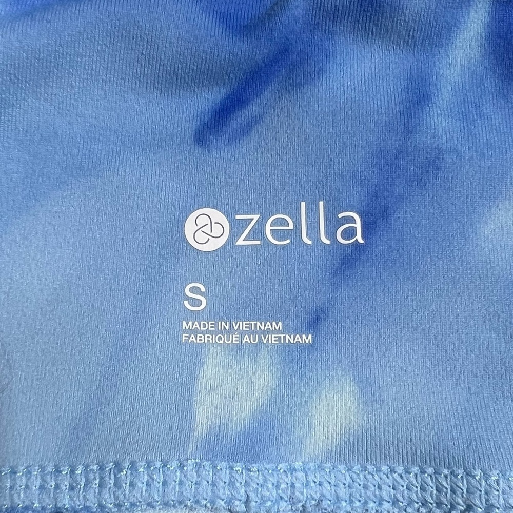 ZELLA Women's Blue Spray Dye Print Live In Pull-On Biker Shorts, Small - Picture 3 of 8